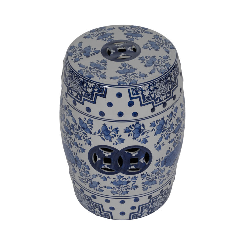 Flintham Blue Garden Stool image number 1