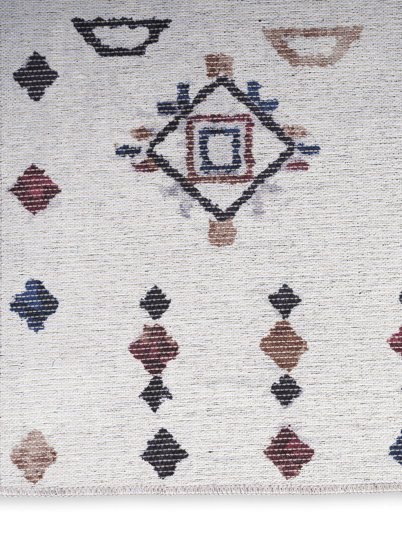 Machine Washable Series 1 SR108 Ivory/Multicolor 2'2" x 10' Rug