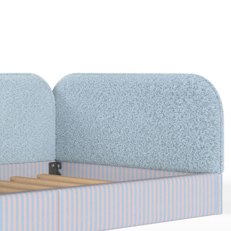 Kekges Teddy Boucl&eacute; Upholstered Kids Daybed Frame image number 6