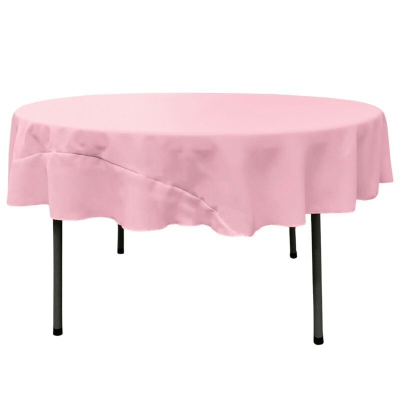 72in Round Table Cover Polyester Poplin Wrinkle Resistant for Event Tables image number 0