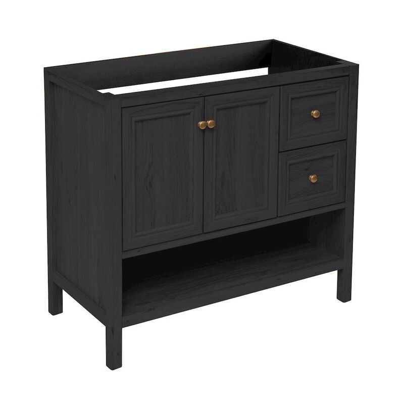 Chateau 36" Freestanding Bathroom Vanity Cabinet without Top in Black Oak image number 2