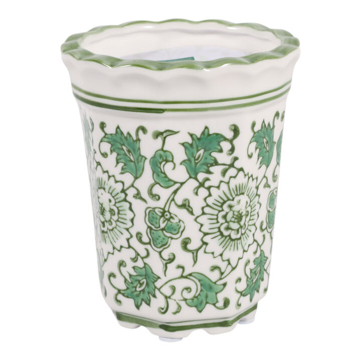 4" Fluted Chinoiserie Candle