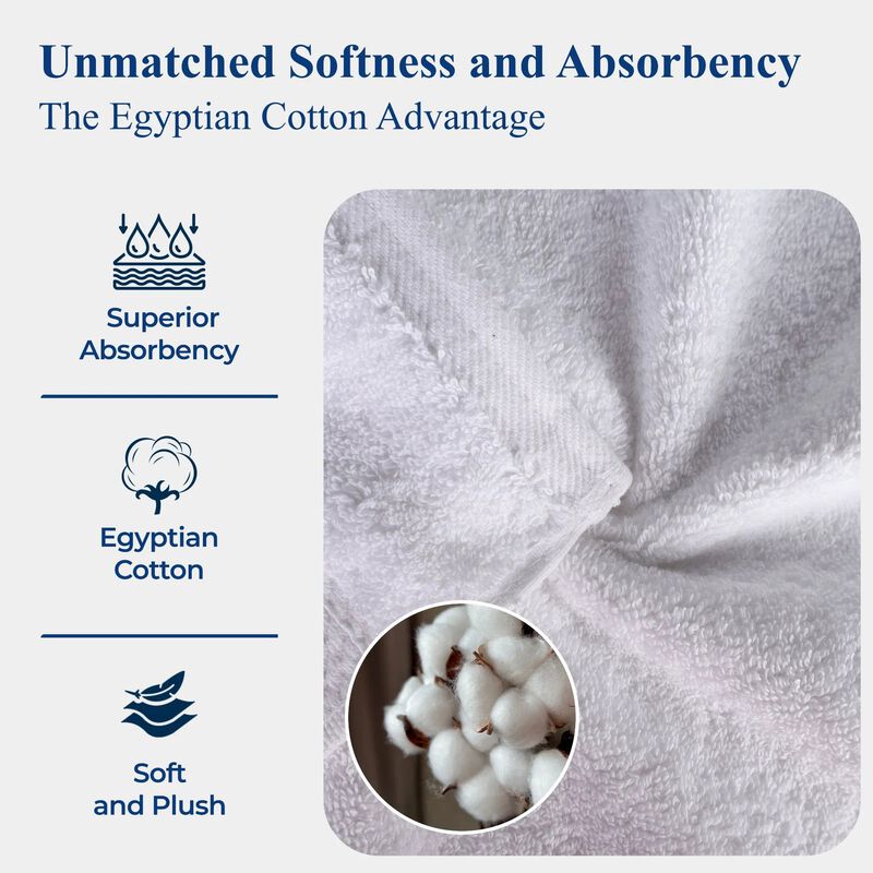 Egyptian Cotton Plush Bath Sheet Set of 2, Soft Absorbent Towels image number 3