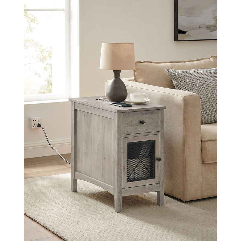 Side Table with Storage and Charging Station image number 1