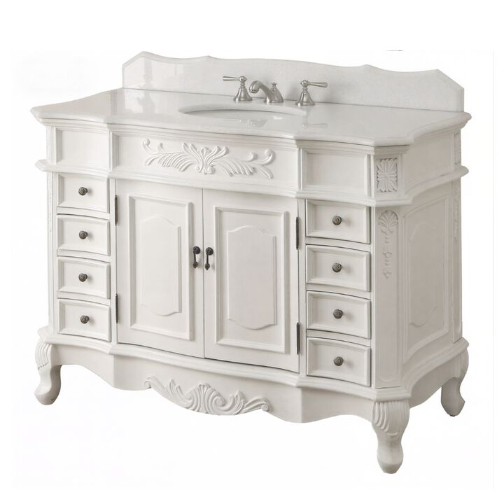 48 Inch Antique white Morton Bathroom Sink Vanity