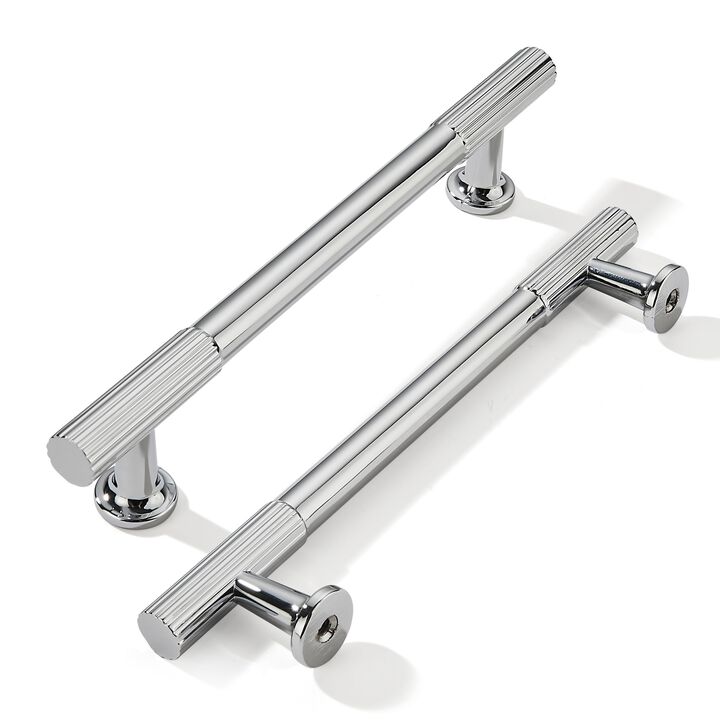 khtumeware 5 Inch Hole Center 10 Pack Polished Chrome Heavy Duty Solid Cabinet Pulls Kitchen Drawer Handles, for Dresser cabinet