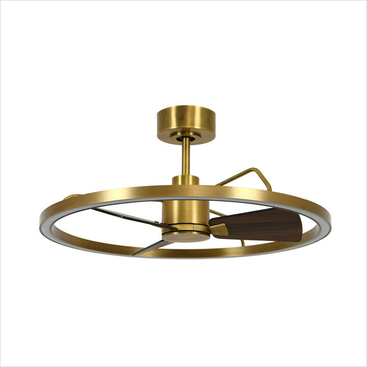 Lucci Air Cessna 28" Ceiling Fan with Light and Remote, Modern LED Ceiling Fan for Bedroom, Energy Efficient DC Motor, Modern Fandelier