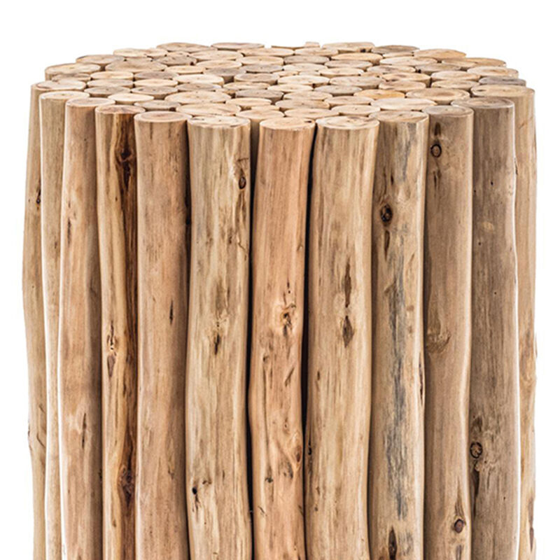 Raveliqua White Wood-Stick End Table image number 6