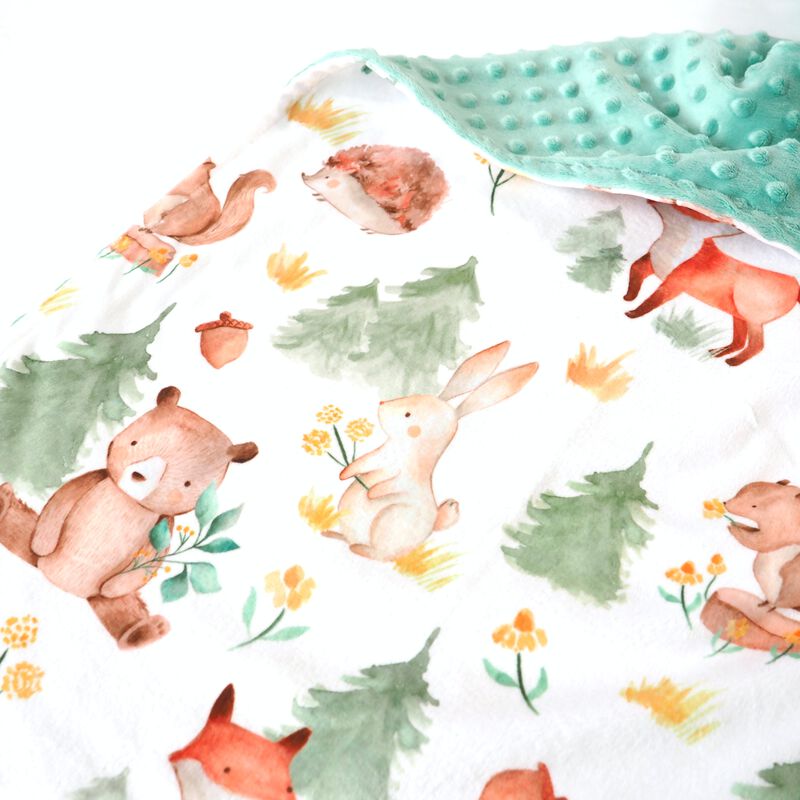 Honey Lemonade - Premium Baby & Toddler Minky Blanket (Forest Friends)