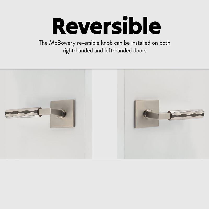 Hailey Modern Hall/Closet Interior Door Handle with Square Rosette and Concealed Screws (Passage) image number 4