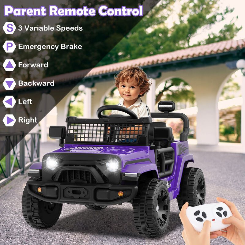 12V Battery Powered Kids Ride-On Truck Vehicle for Outdoor Play image number 5