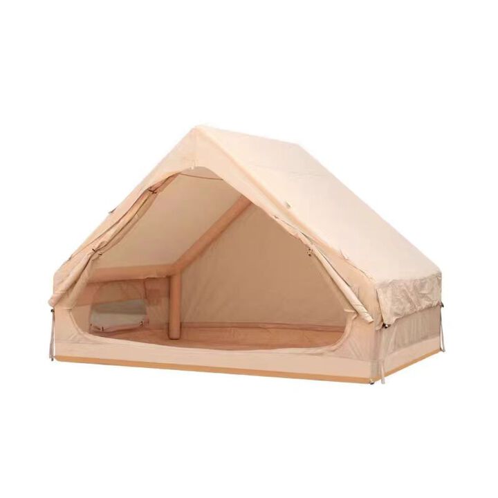 WOW PIONEER Spacious 4-6 Person Inflatable Glamping Tent - Easy Setup 4 Season Waterproof Outdoor Shelter with 12 Mesh Windows
