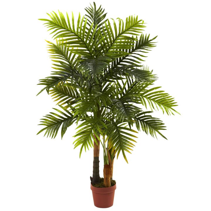 Nearly Natural 4-ft Areca Palm Tree (Real Touch) x 18 w/130 Lvs