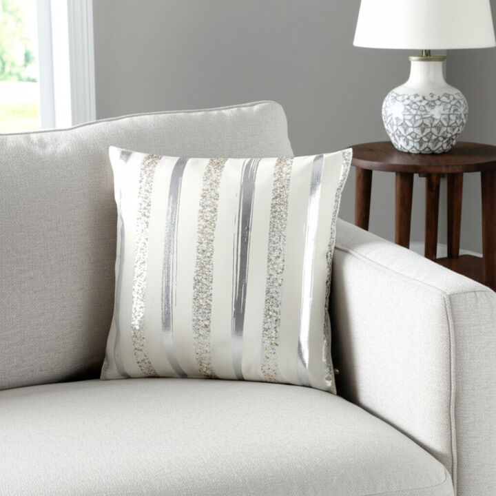 Decorative Solid Pearl Beaded Pillow &ndash; Soft Accent Cushion for Sofa, Bed, or Chair