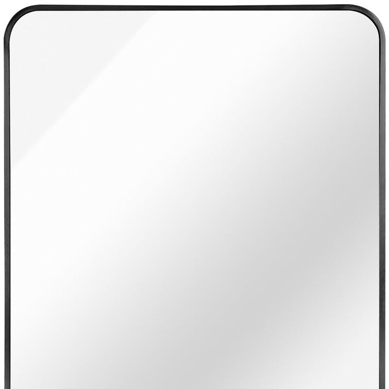HomeRoots 36" Black Aluminum Framed Accent Mirror image number 4