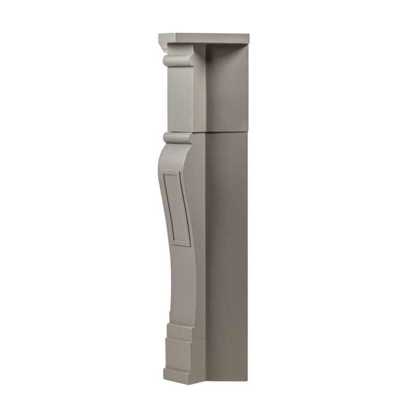 Small Victorian Decorative Fireplace Mantel, Grey image number 5