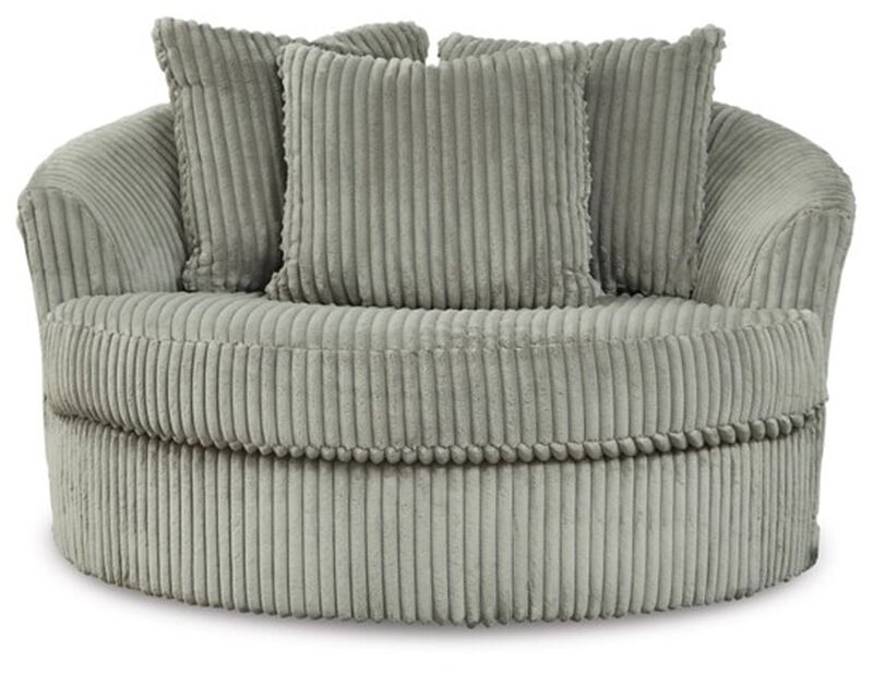 Lindyn Oversized Fog Swivel Accent Chair