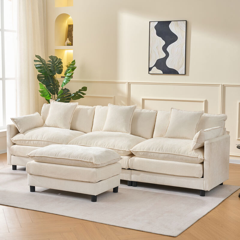 Merax Oversized Chenille Accent Chair &ndash; Modern Square-Contour Armchair image number 3