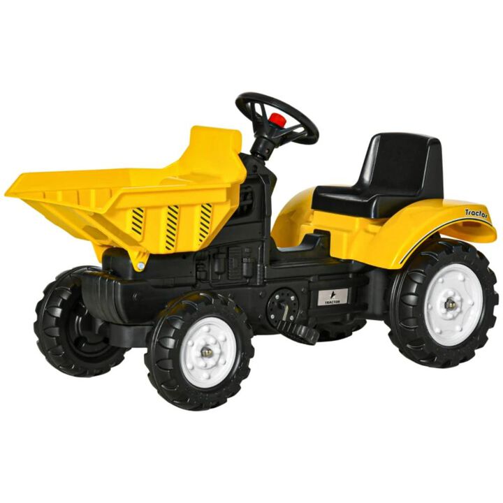 BreeBe Kids No Power Ride-On Excavator with Manual Control Bucket
