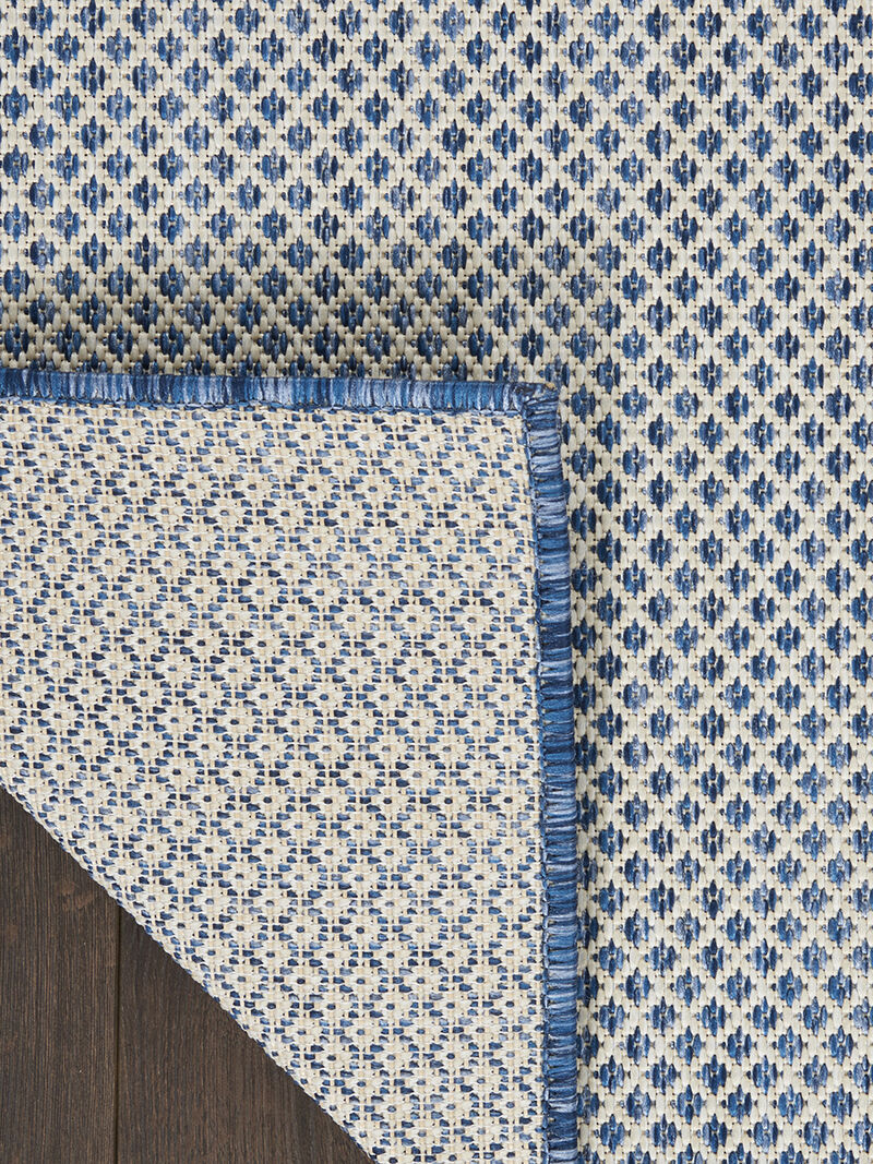 Courtyard COU01 Ivory/Blue 10' x 14' Rug