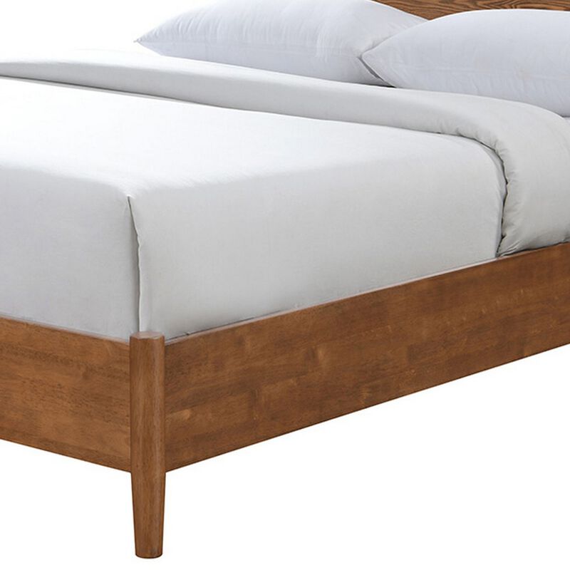 Queen Bedroom Set, Walnut Brown, Nickel Wood, 3 Piece Set with 2 Nightstands image number 4