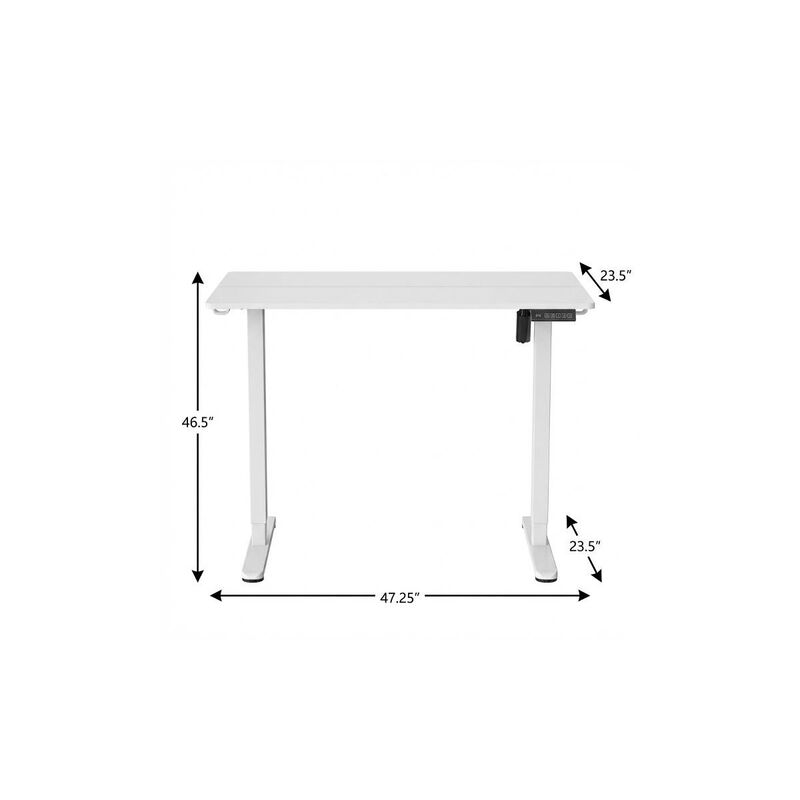 HomeRoots Adjustable Black Wood and Steel Standing Desk image number 5