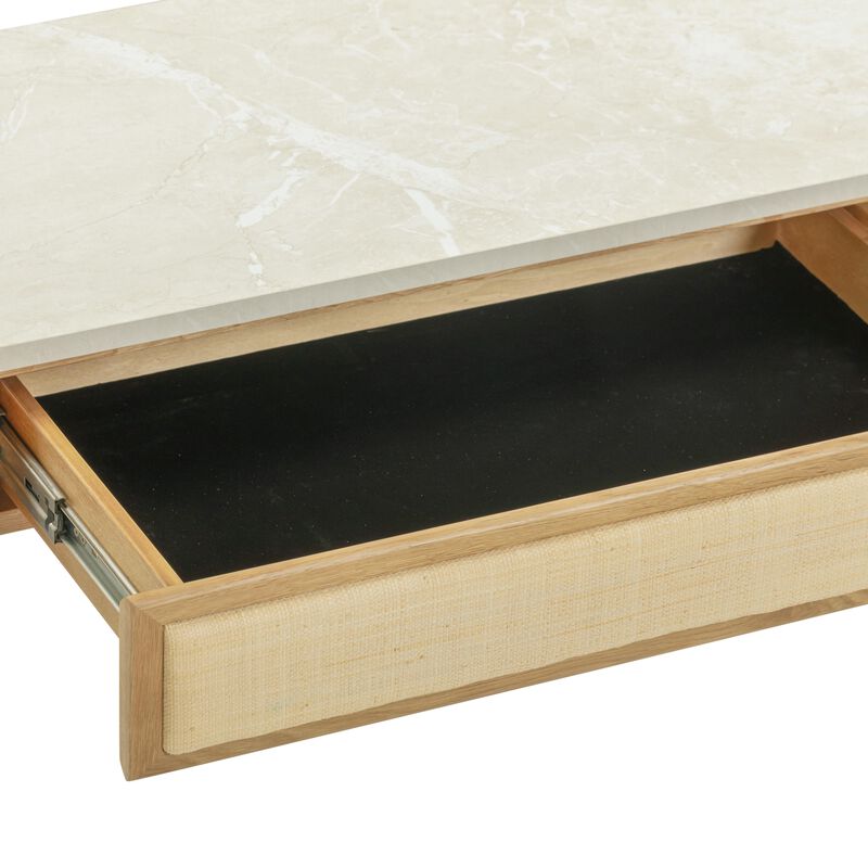 Paige Natural Oak Console/Desk image number 7