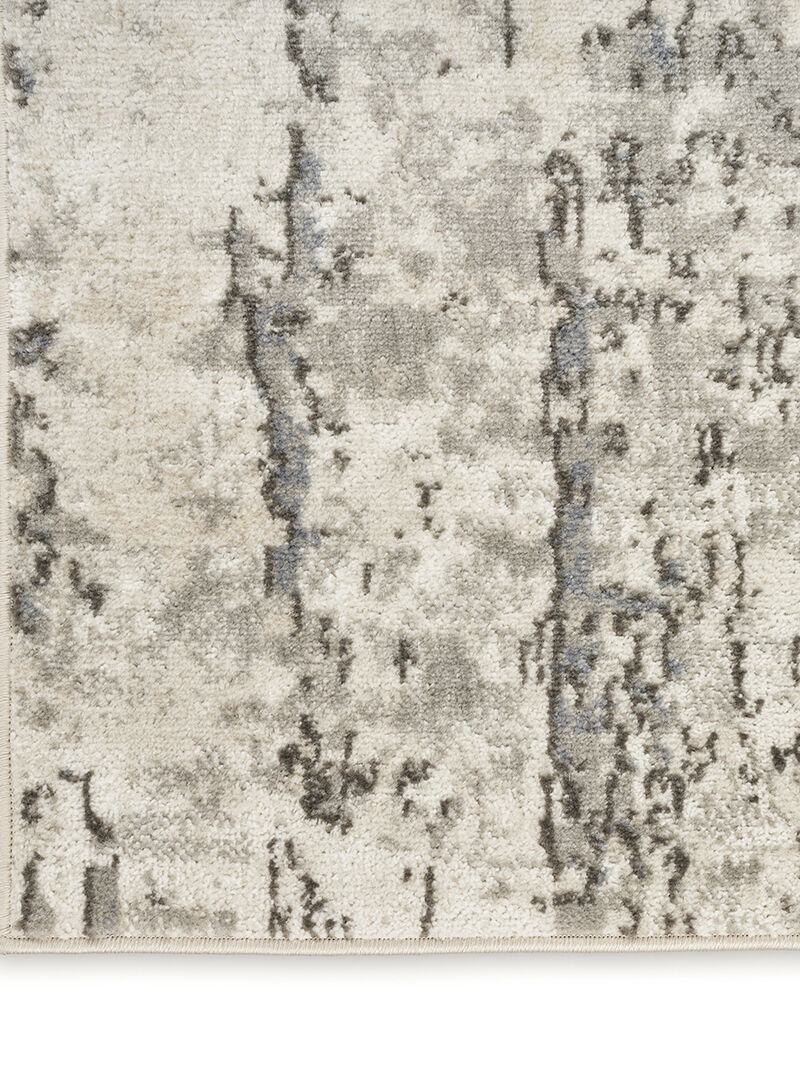 Quarry QUA01 Ivory/Blue/Gray 2'2" x 3'9" Rug image number 4