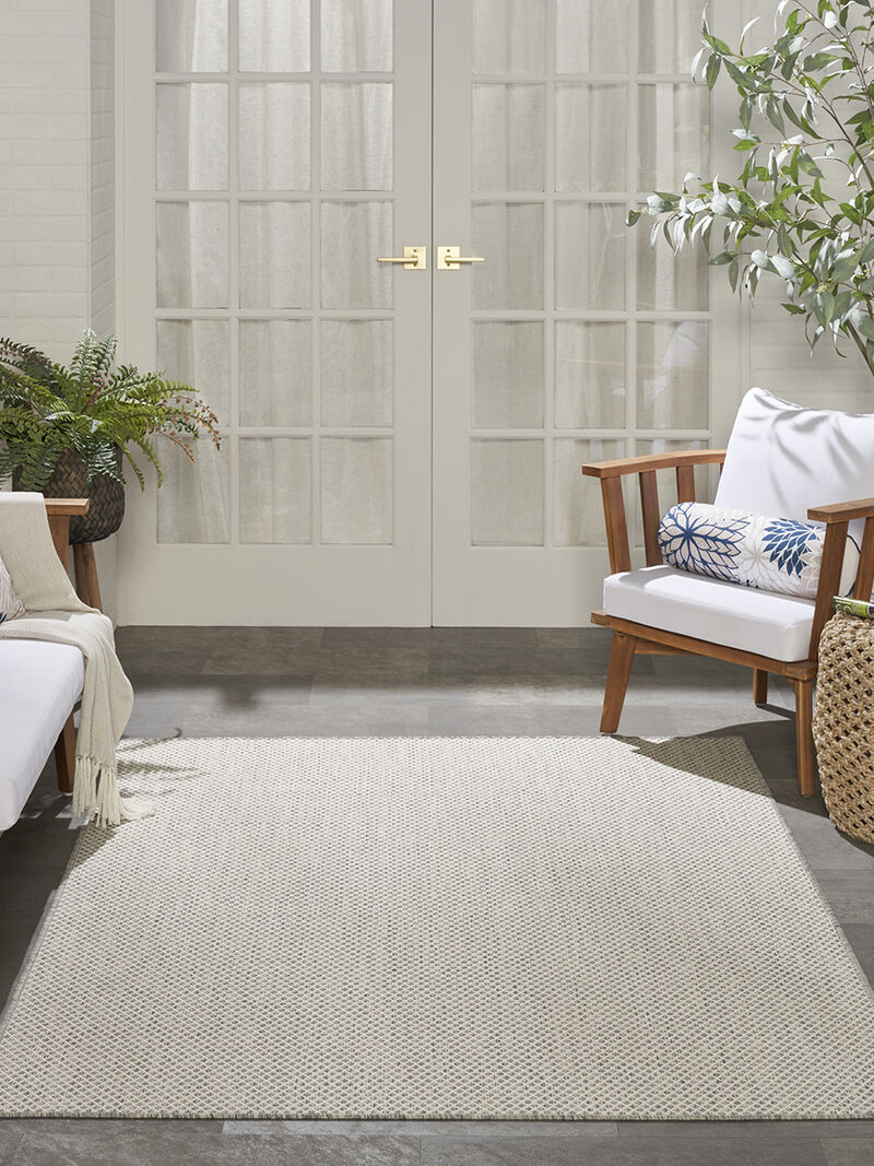 Courtyard COU01 Ivory/Silver 4' x 6' Rug