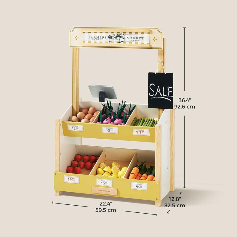 Wooden Play Store Pretend Grocery Store Role Play Toy image number 2