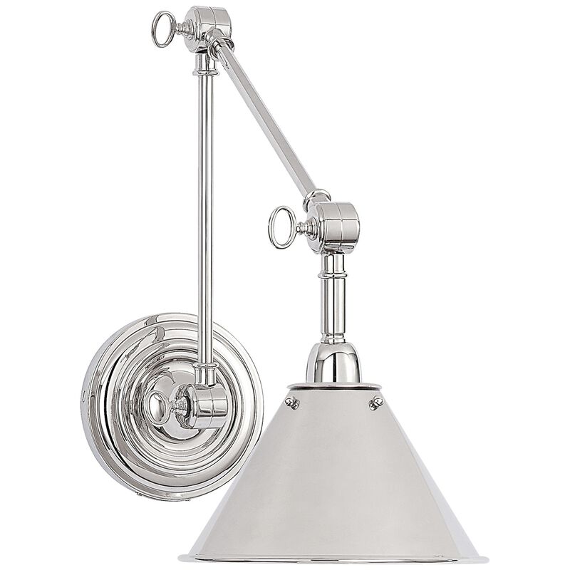 Anette Library Light in Polished Nickel