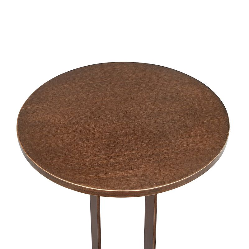 Tallulah Antique Bronze Round Accent Table