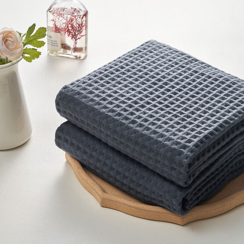 Dolce Mela Waffle Bath Towels Set of 2