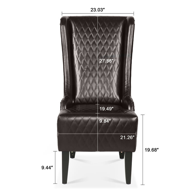 Montzi  Faux Leather Accent Chair image number 8