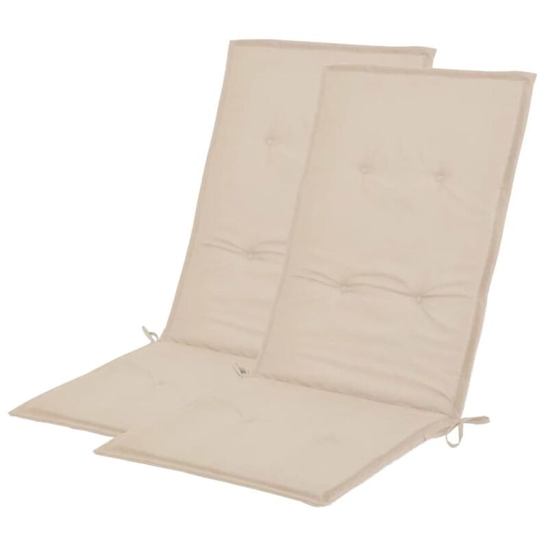 vidaXL Garden Chair Cushions 2 pcs Cream 47.2"x19.7"x1.18"