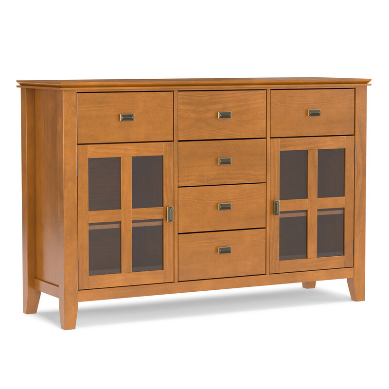 Simpli Home Artisan Solid Wood Sideboard Buffet In Honey Brown image number 0