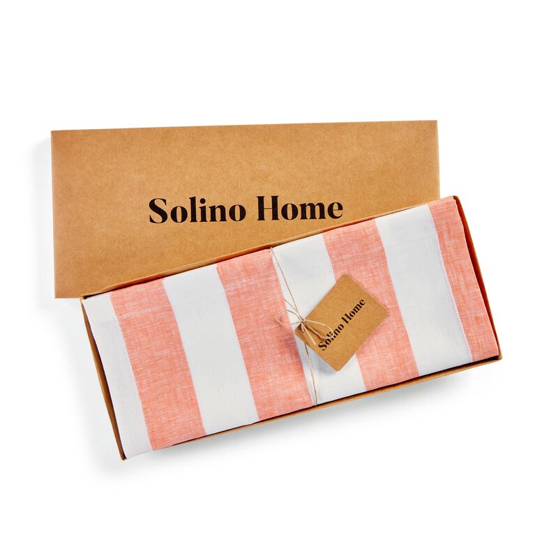 Christmas Linen Table Runner - Cabana Stripe, Solino Home