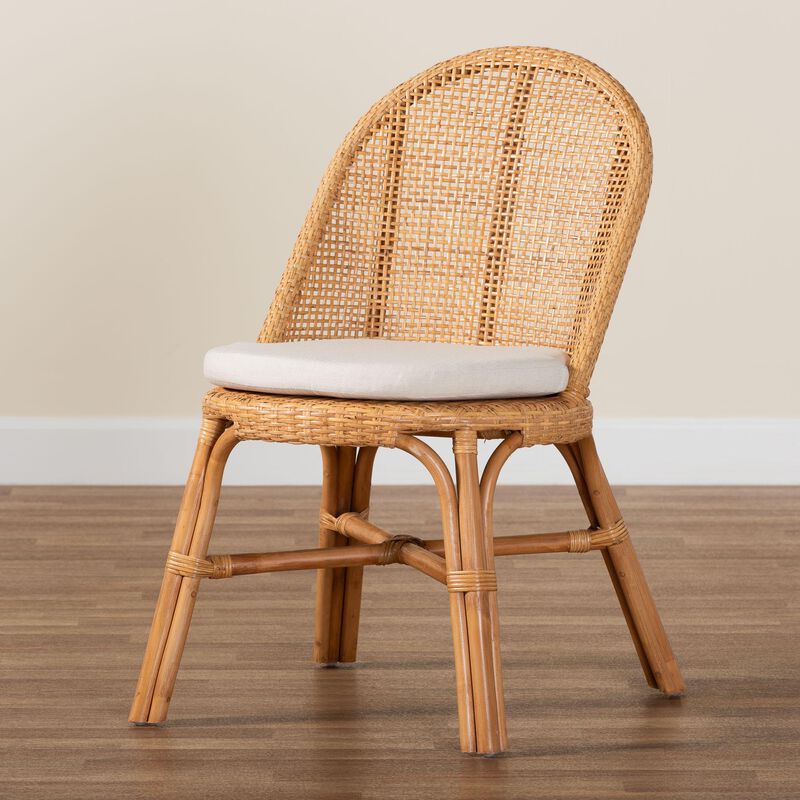bali & pari Daniela Bohemian Light Honey Rattan Dining Chair