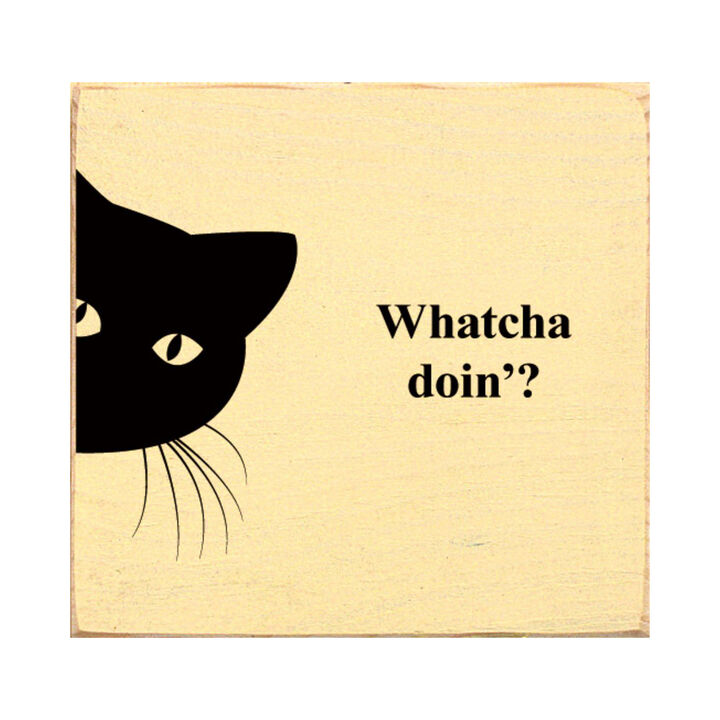 Funny Cat Wooden Sign Cute Cat Wall Decor Gift for Cat Lovers