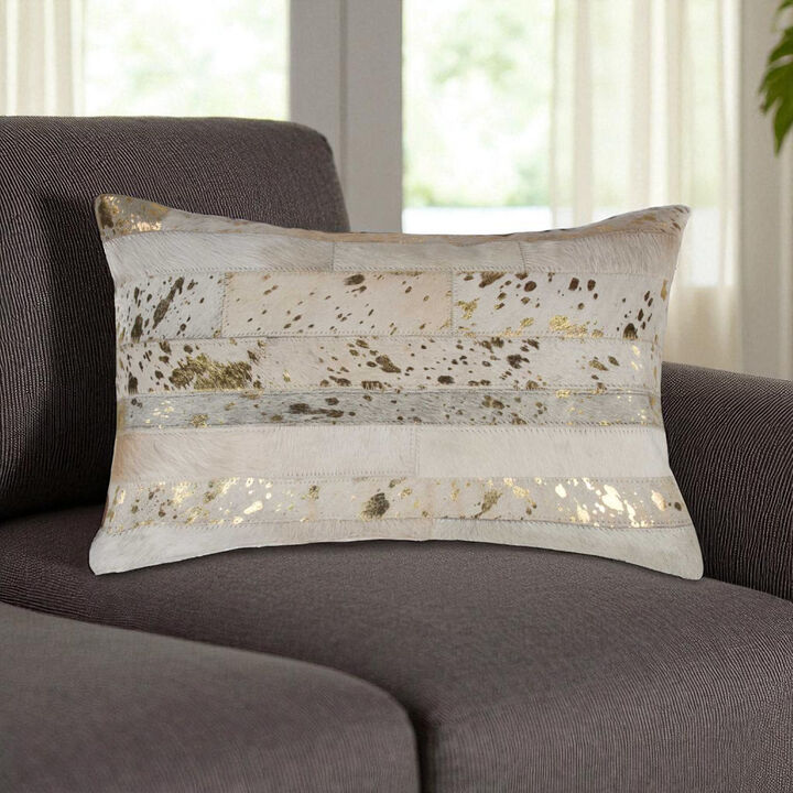 Luxury Cowhide Decorative Throw Pillow &ndash; Soft Leather Accent Cushion for Living Room