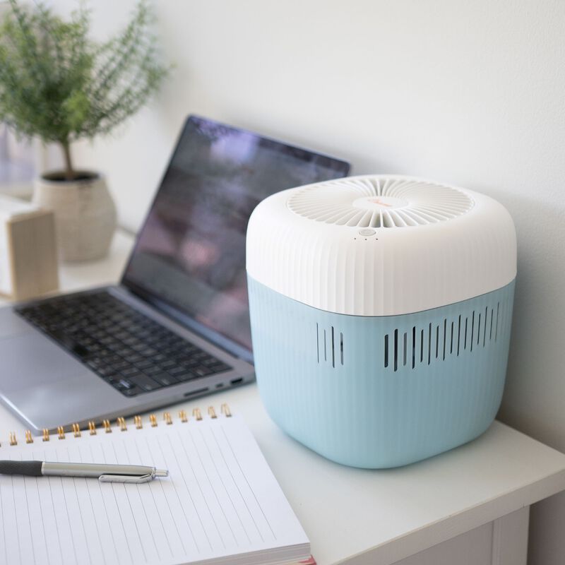 Crane Cool Mist Evaporative Humidifier, 0.5 Gal Top Fill, UV Light, Wick Filter, Dishwasher Safe Tank, Quiet, 3 Speeds, Blue/White image number 2