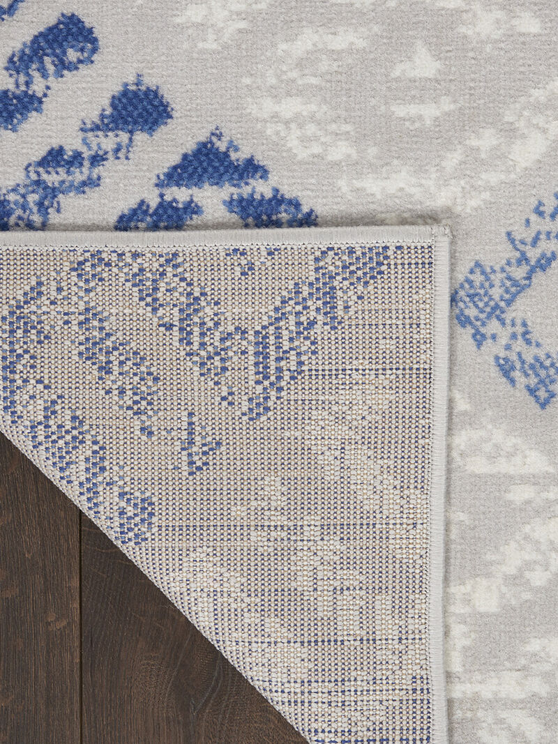 Whimsicle WHS18 Gray/Blue 3' x 5' Rug