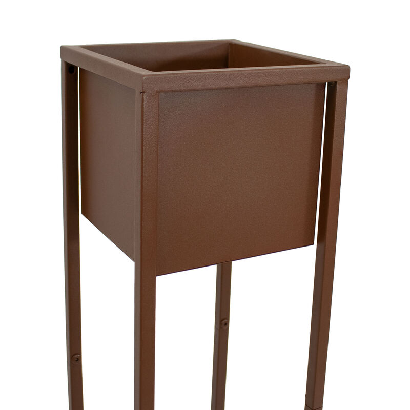 Modern Simplicity 27" H Outdoor Elevated Planter - 2-Pack