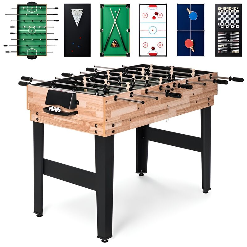 Multi-Function Game Table with 10 Games Including Billiards and Table Tennis