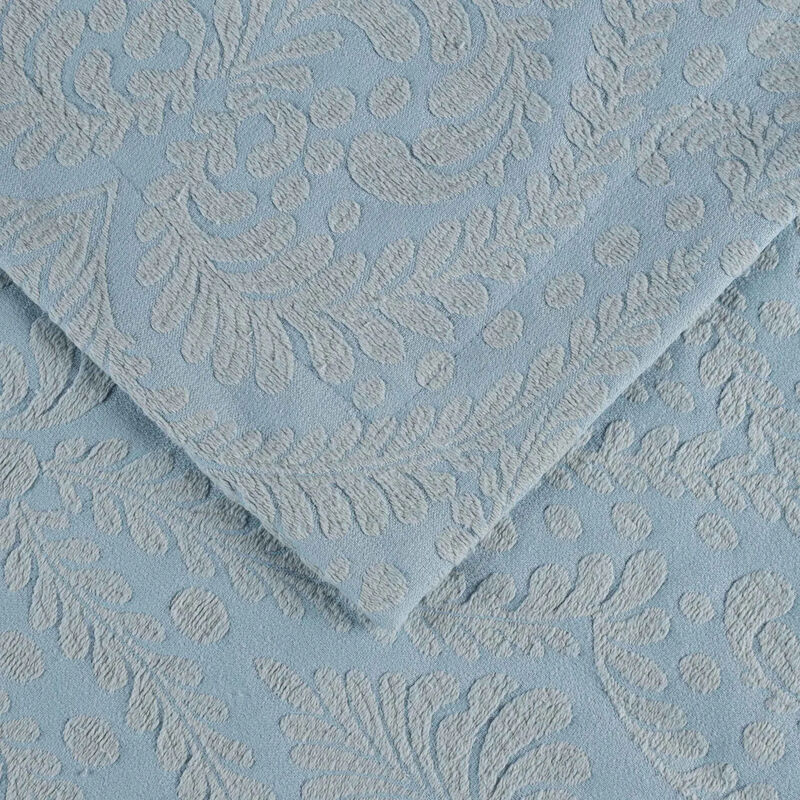 3-Piece Cotton Blend Bedspread Set with Jacquard Floral Design image number 2