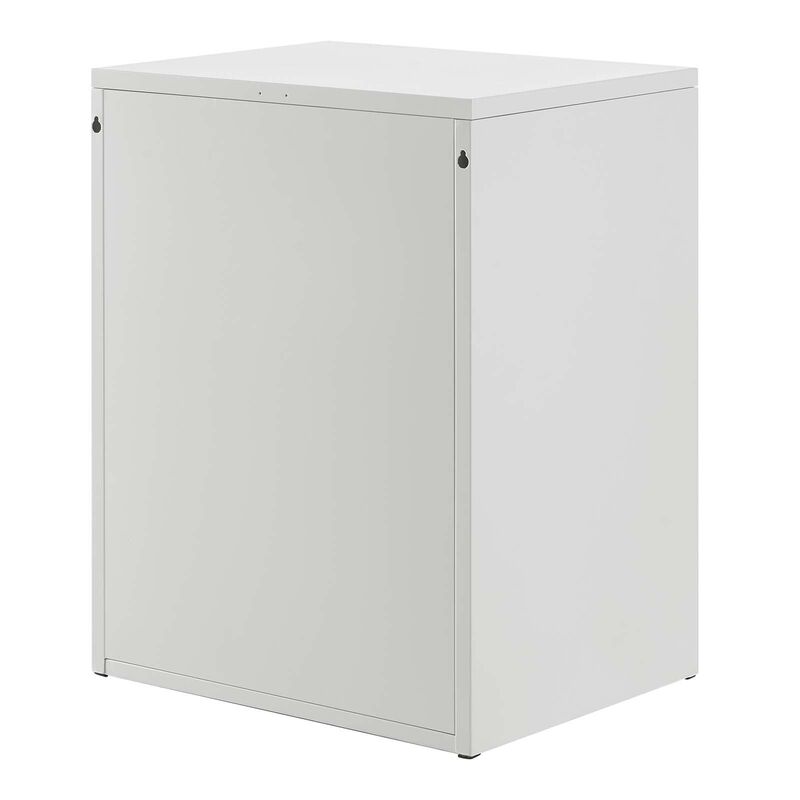 Modway Powder-Coated Metal Wall-Mount Nightstand in Light Gray image number 2