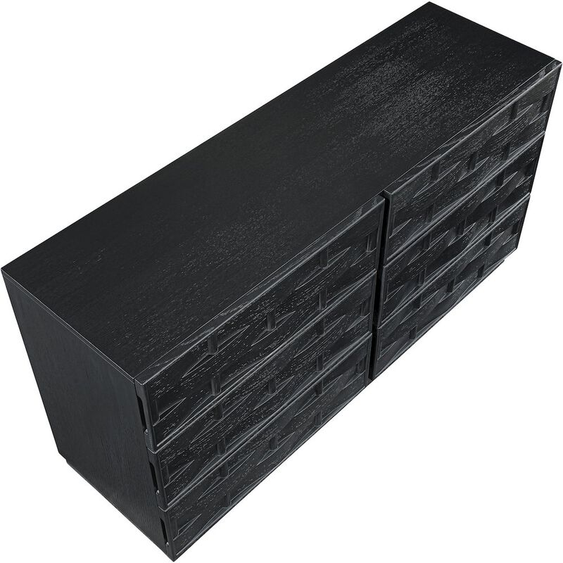 Meridian Furniture Weave Black Dresser