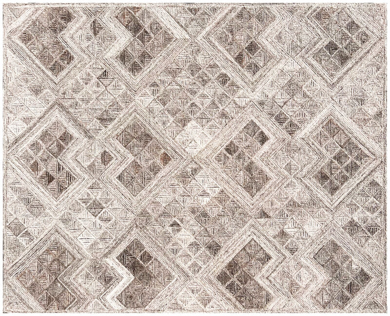 HomeRoots Abstract Geometric Hand Tufted Non Skid Area Rug image number 4