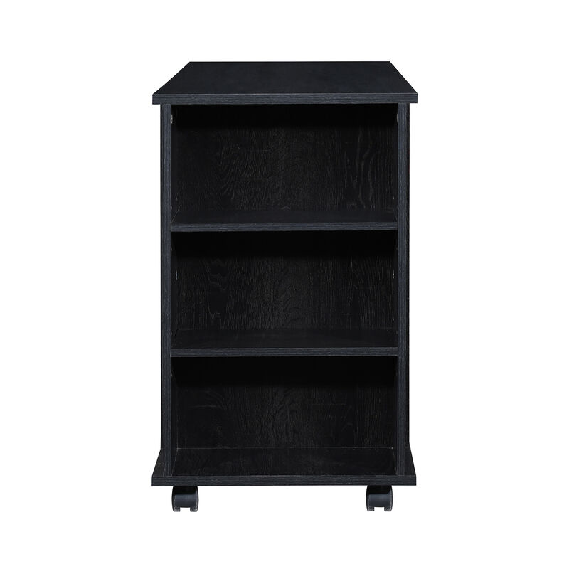 3-Drawer 39in. W Rolling Lateral File Cabinet with Locker and Open Storage Shelves for Home Office and Kids Room image number 3