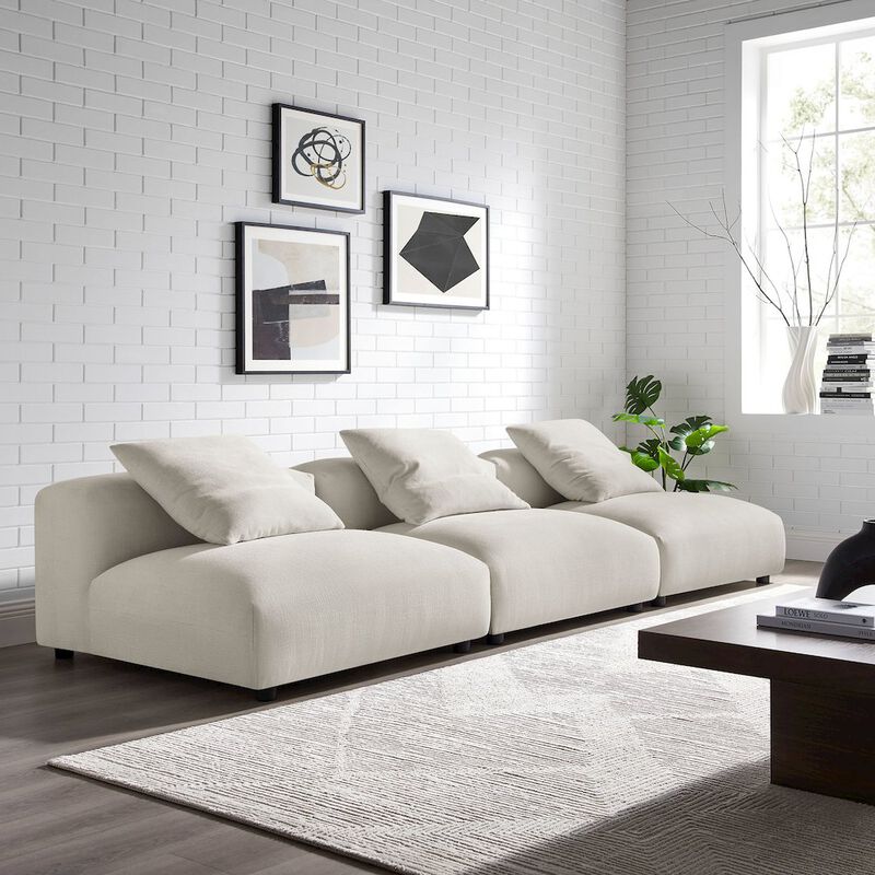 Solace 3-Piece Modular Upholstered Fabric Sofa image number 6